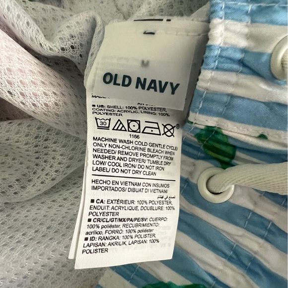 Men’s Striped Orange Peach Swim Shorts Size M NEW - Picture 3 of 5